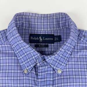Ralph Lauren Blake Shirt Mens L Blue Plaid Short Sleeve Button Down